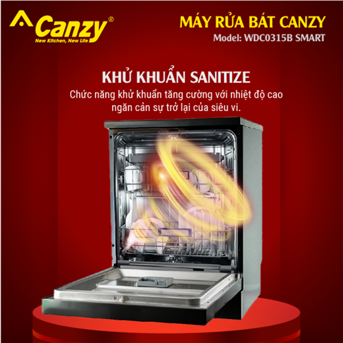 Máy rửa bát Canzy WDC3015B SMART