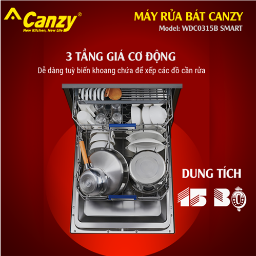 Máy rửa bát Canzy WDC3015B SMART