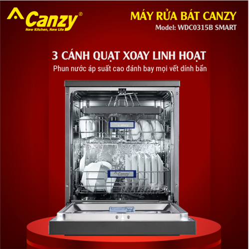 Máy rửa bát Canzy WDC3015B SMART