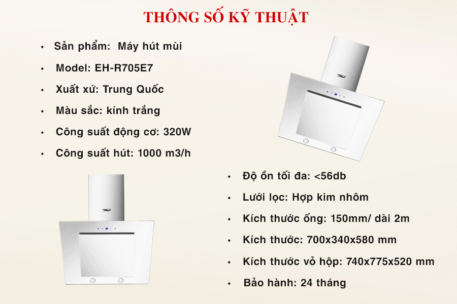 Chef's Máy hút mùi EH-R705E7