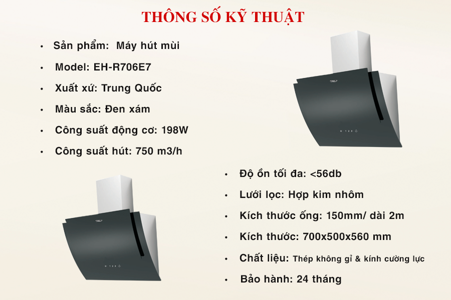 Chef's Máy hút mùi EH-R706E7