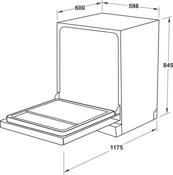 Máy rửa chén độc lập Hafele HDW-F60EB