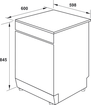 Máy rửa chén độc lập Hafele , 12 bộ đồ ăn Châu Âu, 60 cm HDW-F60G