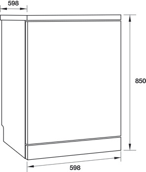 Máy rửa chén độc lập Hafele , 15 bộ chén đĩa Châu Âu, 60 cm HDW - F60F