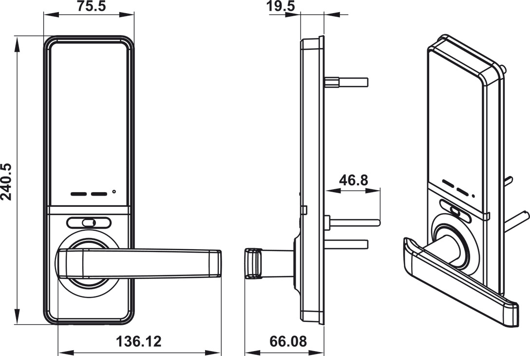 Khóa kỹ thuật số Hafele EL7000 - TC