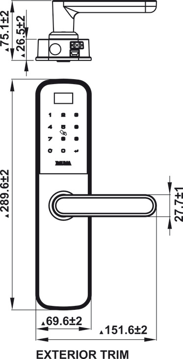 Khóa điện tử Hafele Bauma, BM600