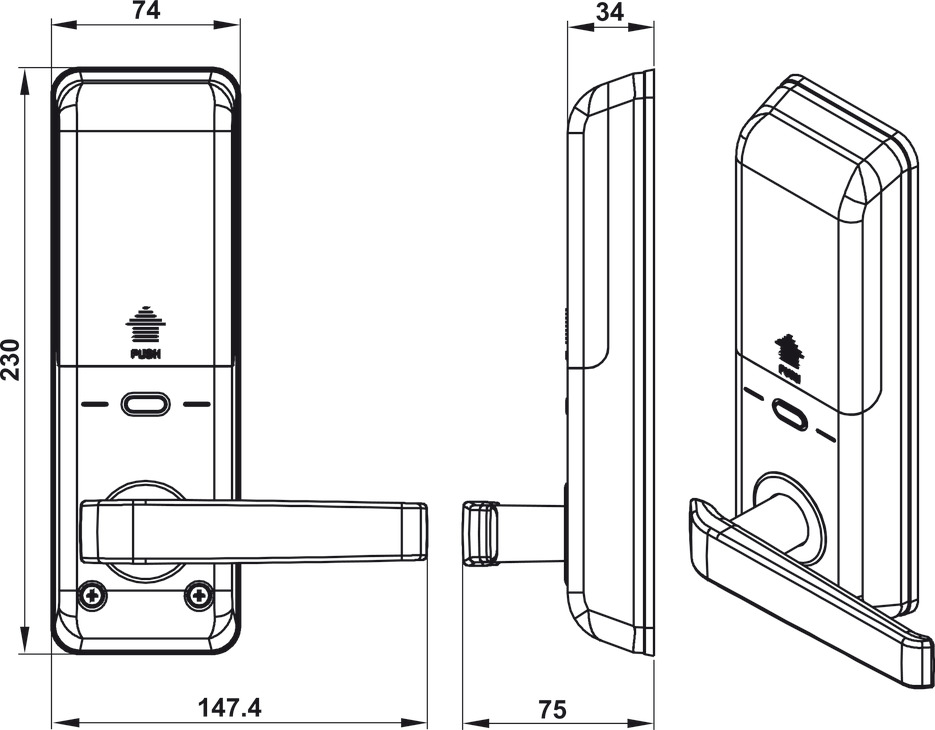 Khóa điện tử Hafele EL7700 - TCS