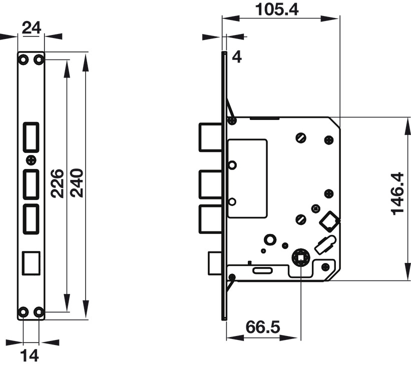 Khóa điện tử Hafele EL9500 - 100 dấu vân tay, 20 thẻ người dùng