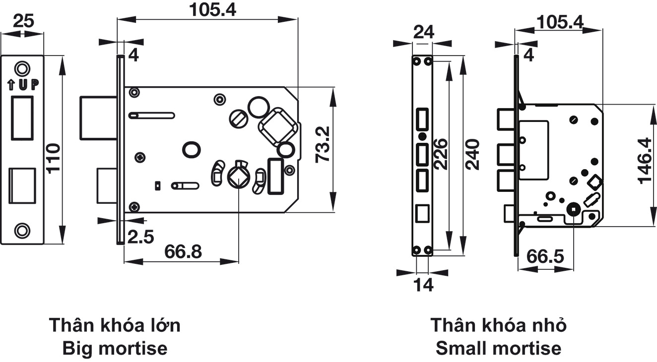 Khóa điện tử Hafele EL7200 - TC thân khóa nhỏ