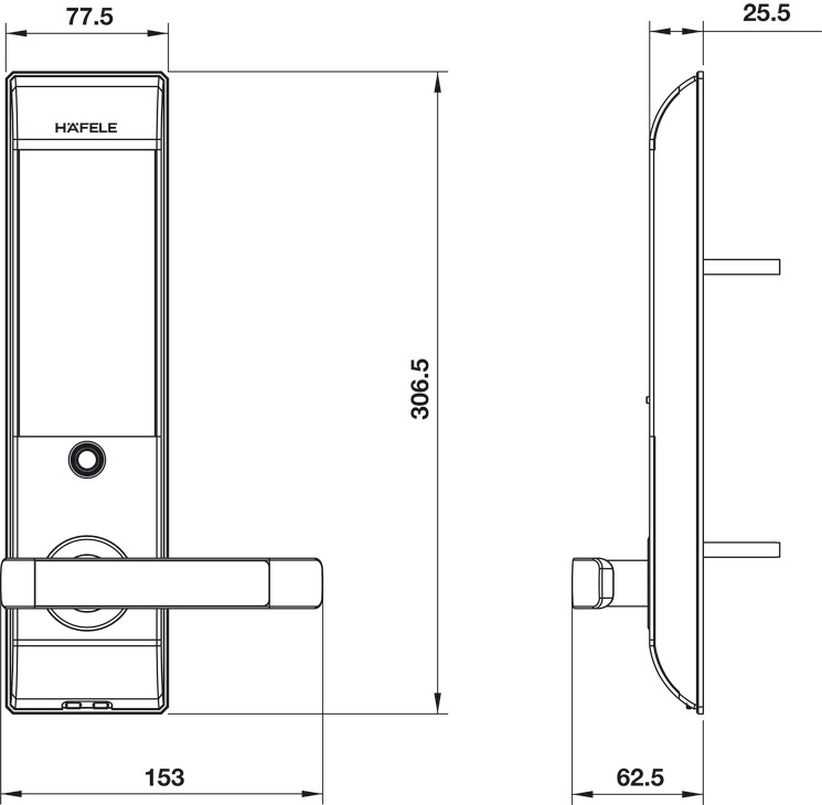 Khóa điện tử Hafele EL7500 - TC