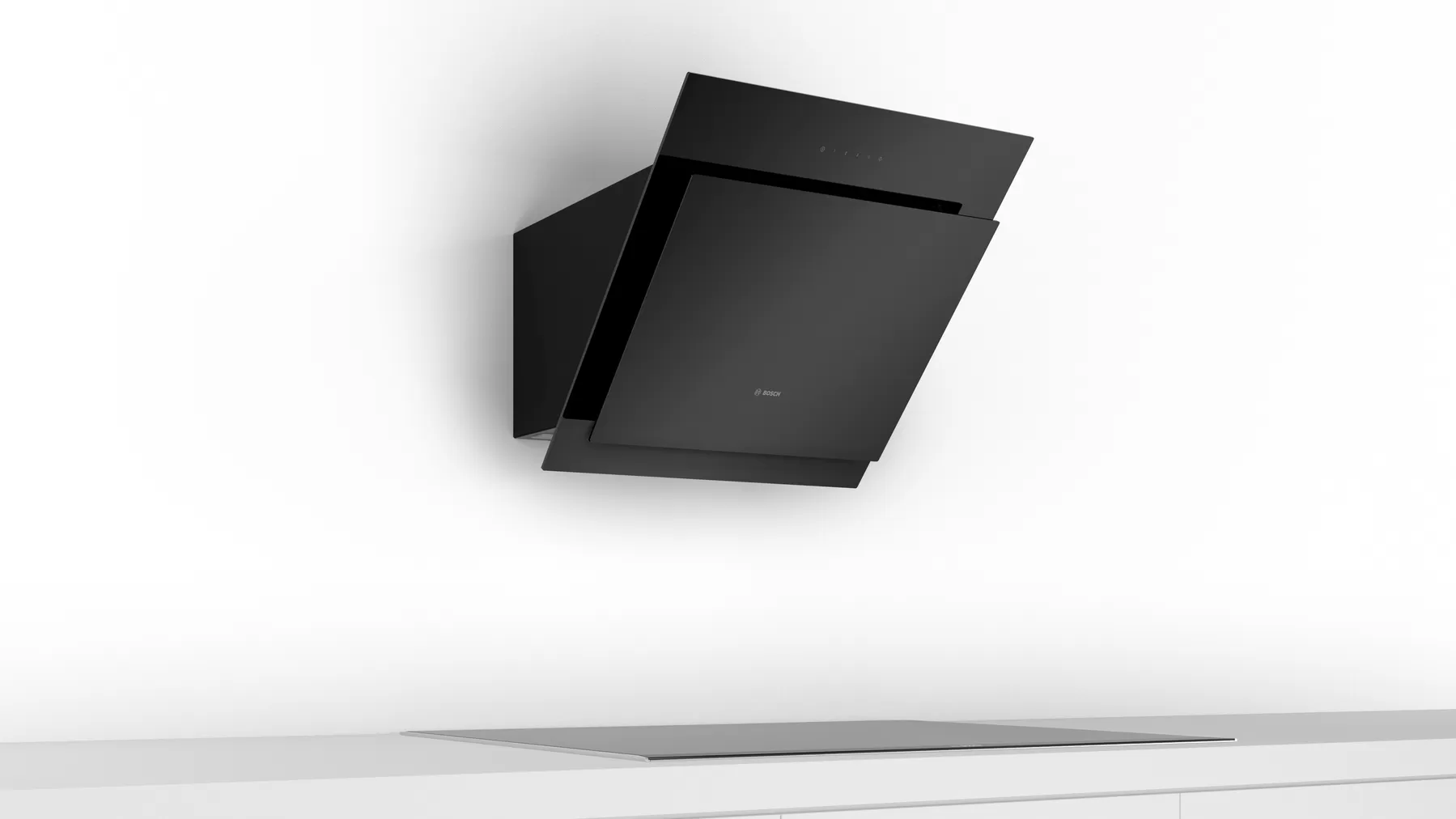 Series 4 Bosch Máy hút mùi áp tường 60 cm Vòm kính đen