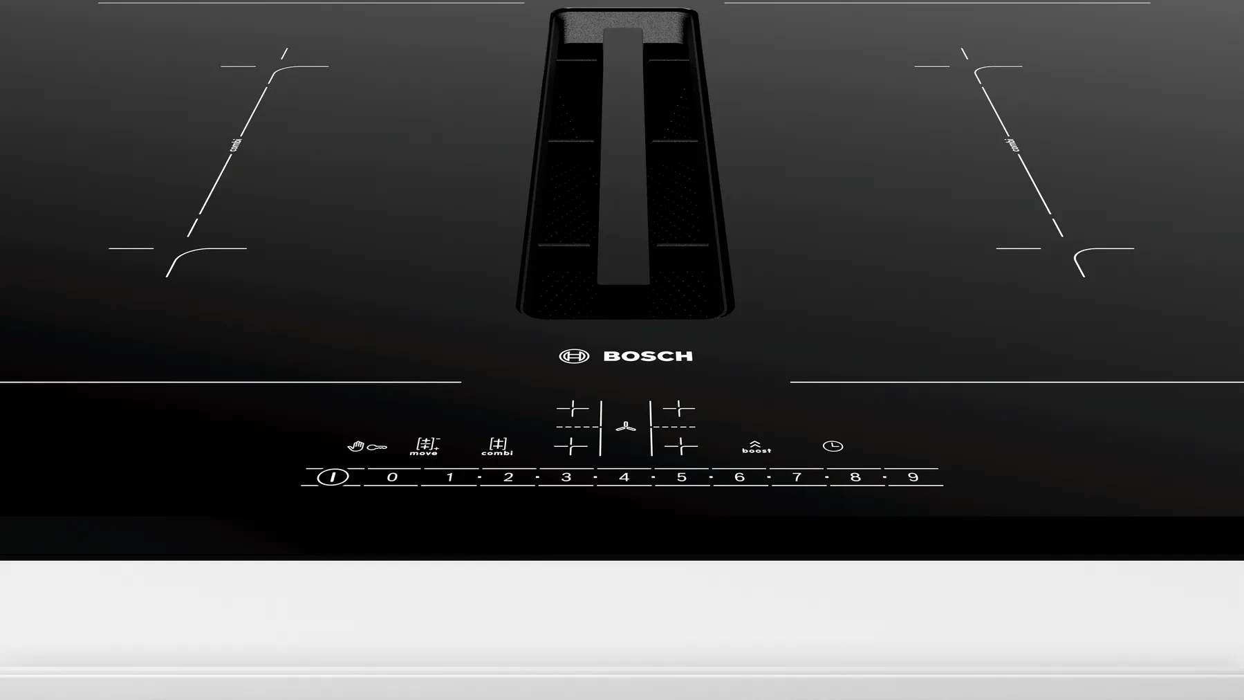 Series 6 Bosch Bếp từ tích hợp hệ thống hút mùi 70 cm