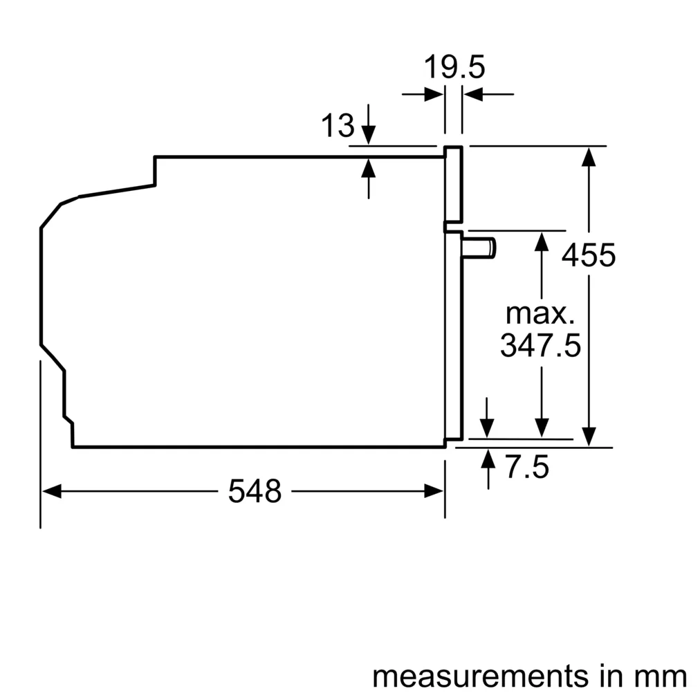 Lò hấp âm tủ 60 x 45 cm Thép không gỉ