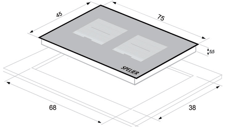 BẾP TỪ ĐÔI SPELIER SPE – IC1189