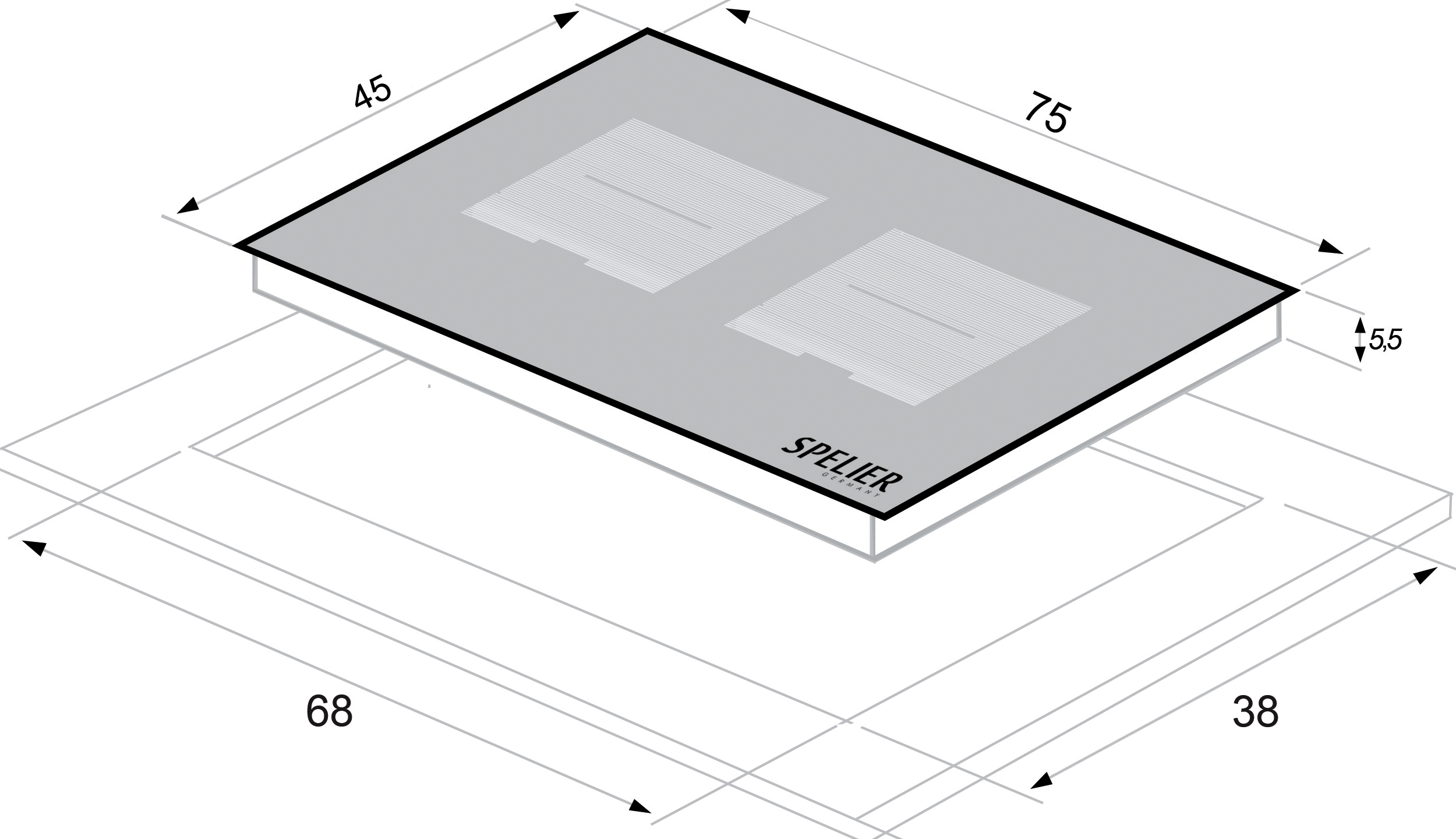 Spelier BẾP TỪ ĐÔI SPE IC1088 EG