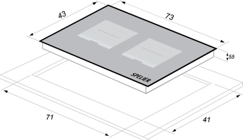 Spelier BẾP TỪ ĐÔI SPE- IC1089