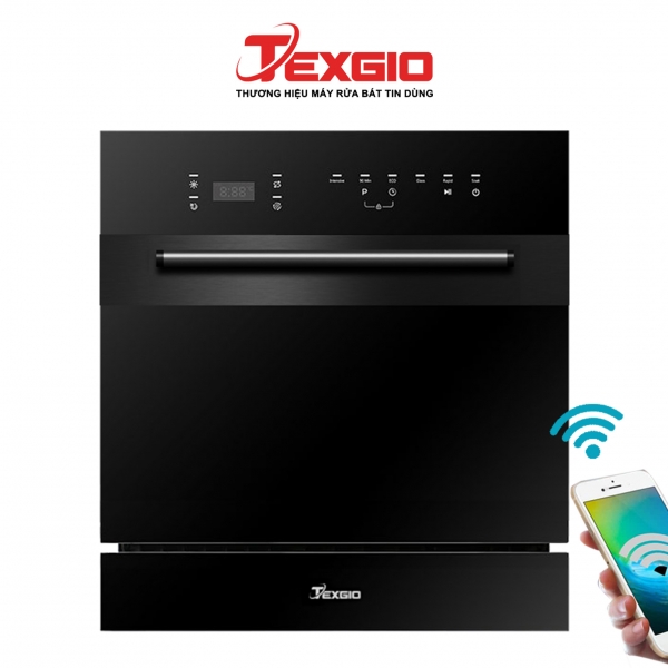 Texgio Dishwasher TGWF68GB - 11 Bộ Kết Nối Wifi, Sấy Khí Nóng